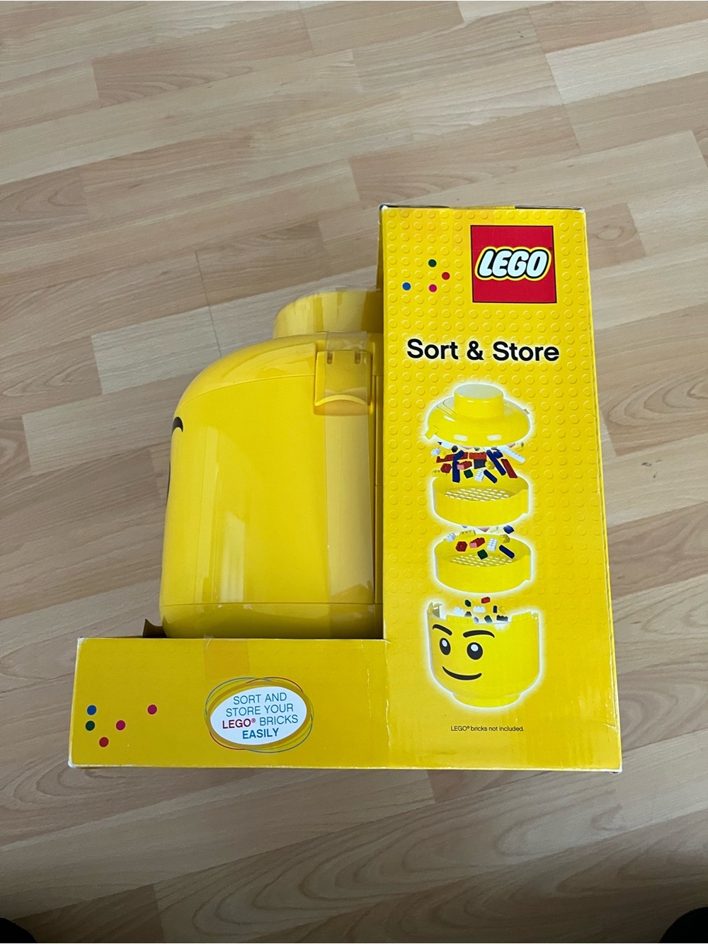 Lego Yellow Minifigure Head Sort & Store Container - Picture 3 of 7